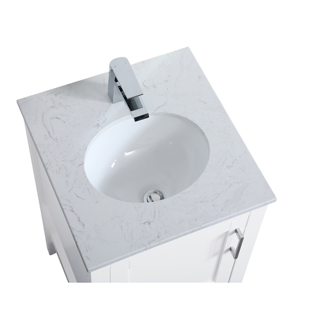Elegant Decor 18 Inch Single Bathroom Vanity In White VF16018WH